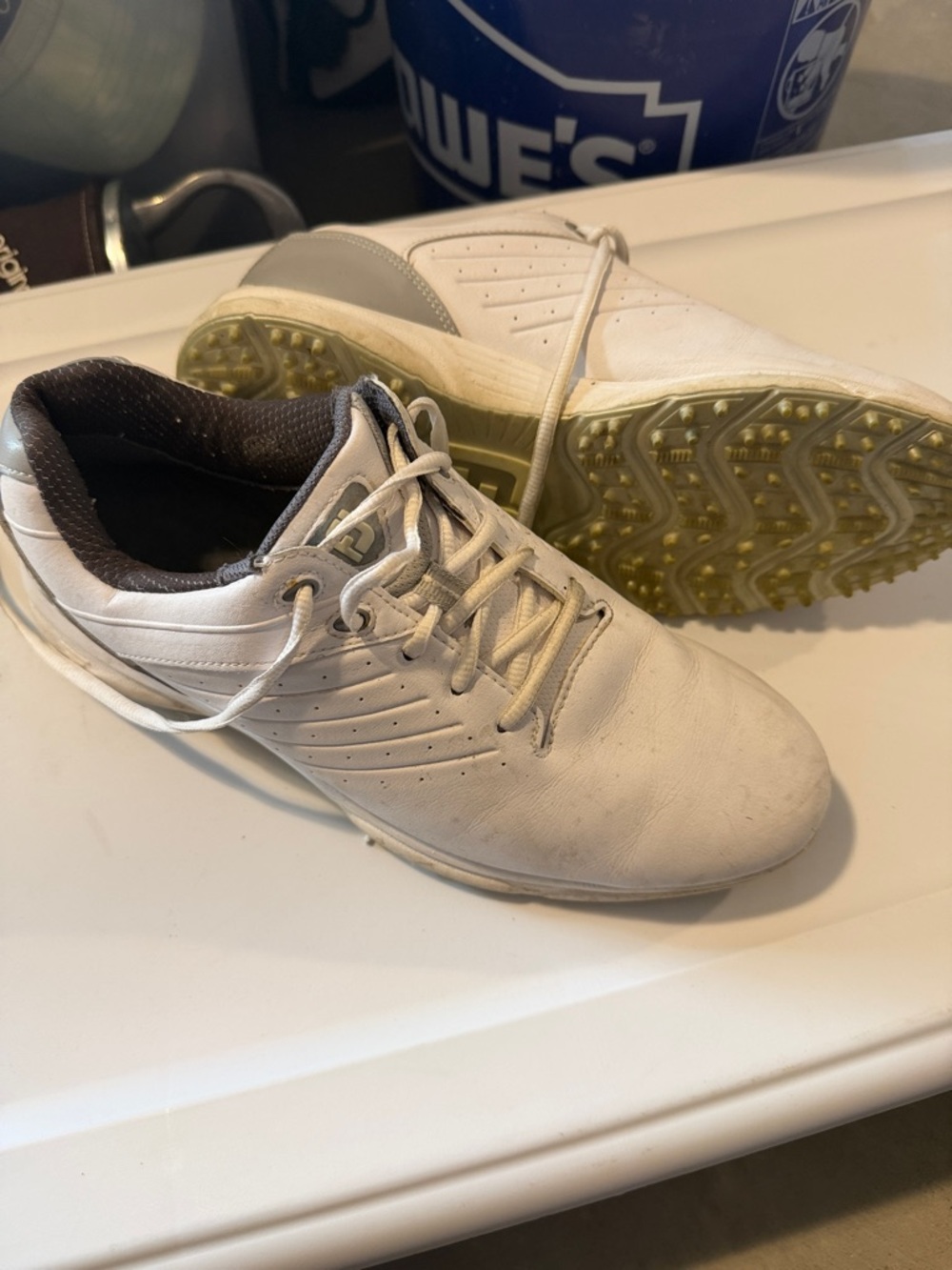 Men's FootJoy White Golf Shoes - Classic Lace-Up Comfort